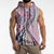 Aloha Vintage Palaka Floral Hawaiian Quilt Sleeveless Hoodie Akala Motif - Polynesian Pride
