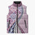 Aloha Vintage Palaka Floral Hawaiian Quilt Sleeveless Puffer Jacket Akala Motif - Polynesian Pride