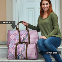 Aloha Vintage Palaka Floral Hawaiian Quilt Travel Bag Akala Motif - Polynesian Pride