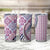 Aloha Vintage Palaka Floral Hawaiian Quilt Tumbler Cup Akala Motif - Polynesian Pride