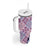 Aloha Vintage Palaka Floral Hawaiian Quilt Tumbler With Handle Akala Motif - Polynesian Pride
