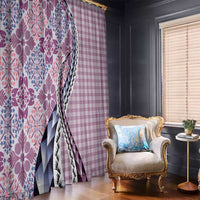 Aloha Vintage Palaka Floral Hawaiian Quilt Window Curtain Akala Motif - Polynesian Pride