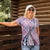 Aloha Vintage Palaka Floral Hawaiian Quilt Women Polo Shirt Akala Motif - Polynesian Pride