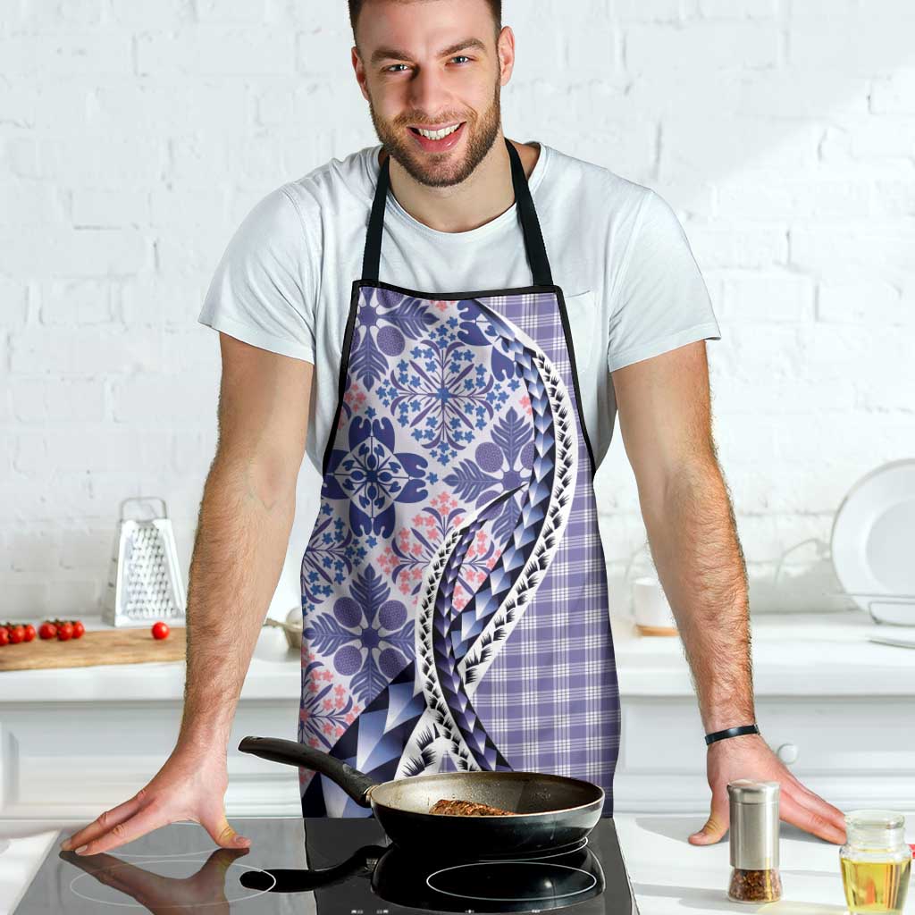 Aloha Vintage Palaka Floral Hawaiian Quilt Apron Poni Motif - Polynesian Pride