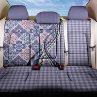 Aloha Vintage Palaka Floral Hawaiian Quilt Back Car Seat Cover Poni Motif - Polynesian Pride