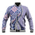 Aloha Vintage Palaka Floral Hawaiian Quilt Baseball Jacket Poni Motif - Polynesian Pride