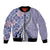 Aloha Vintage Palaka Floral Hawaiian Quilt Bomber Jacket Poni Motif - Polynesian Pride