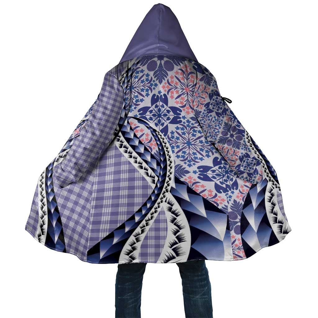 Aloha Vintage Palaka Floral Hawaiian Quilt Cloak Poni Motif - Polynesian Pride