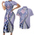 Aloha Vintage Palaka Floral Hawaiian Quilt Couples Matching Short Sleeve Bodycon Dress and Hawaiian Shirt Poni Motif - Polynesian Pride