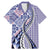 Aloha Vintage Palaka Floral Hawaiian Quilt Family Matching Mermaid Dress and Hawaiian Shirt Poni Motif - Polynesian Pride
