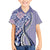 Aloha Vintage Palaka Floral Hawaiian Quilt Family Matching Off The Shoulder Long Sleeve Dress and Hawaiian Shirt Poni Motif - Polynesian Pride