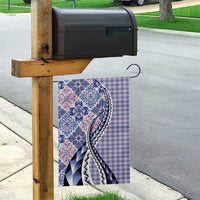 Aloha Vintage Palaka Floral Hawaiian Quilt Garden Flag Poni Motif - Polynesian Pride