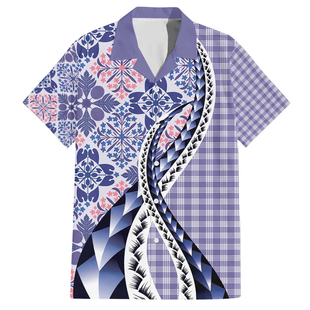 Aloha Vintage Palaka Floral Hawaiian Quilt Hawaiian Shirt Poni Motif - Polynesian Pride