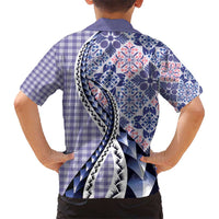 Aloha Vintage Palaka Floral Hawaiian Quilt Hawaiian Shirt Poni Motif - Polynesian Pride