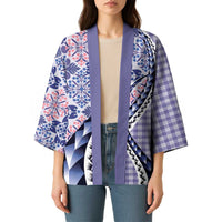 Aloha Vintage Palaka Floral Hawaiian Quilt Kimono Poni Motif - Polynesian Pride