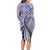 Aloha Vintage Palaka Floral Hawaiian Quilt Long Sleeve Bodycon Dress Poni Motif - Polynesian Pride