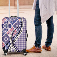 Aloha Vintage Palaka Floral Hawaiian Quilt Luggage Cover Poni Motif - Polynesian Pride