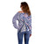 Aloha Vintage Palaka Floral Hawaiian Quilt Off Shoulder Sweater Poni Motif - Polynesian Pride