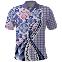 Aloha Vintage Palaka Floral Hawaiian Quilt Polo Shirt Poni Motif - Polynesian Pride