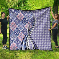 Aloha Vintage Palaka Floral Hawaiian Quilt Quilt Poni Motif - Polynesian Pride