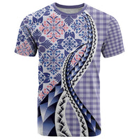 Aloha Vintage Palaka Floral Hawaiian Quilt T Shirt Poni Motif - Polynesian Pride