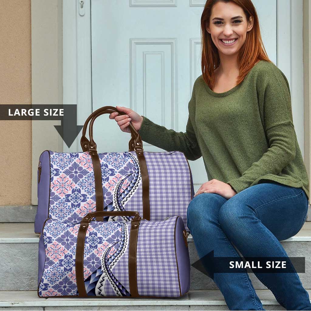 Aloha Vintage Palaka Floral Hawaiian Quilt Travel Bag Poni Motif - Polynesian Pride