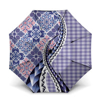 Aloha Vintage Palaka Floral Hawaiian Quilt Umbrella Poni Motif - Polynesian Pride