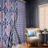 Aloha Vintage Palaka Floral Hawaiian Quilt Window Curtain Poni Motif - Polynesian Pride