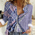 Aloha Vintage Palaka Floral Hawaiian Quilt Women Casual Shirt Poni Motif - Polynesian Pride