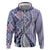 Aloha Vintage Palaka Floral Hawaiian Quilt Zip Hoodie Poni Motif - Polynesian Pride