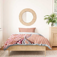 Aloha Vintage Palaka Floral Hawaiian Quilt Bedding Set Ulaula Motif - Polynesian Pride