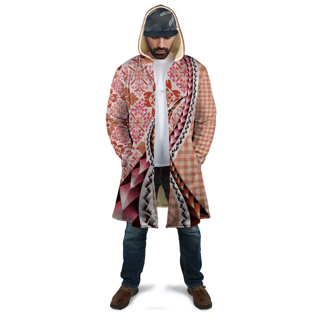 Aloha Vintage Palaka Floral Hawaiian Quilt Cloak Ulaula Motif - Polynesian Pride