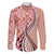 Aloha Vintage Palaka Floral Hawaiian Quilt Family Matching Long Sleeve Bodycon Dress and Hawaiian Shirt Ulaula Motif - Polynesian Pride