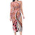 Aloha Vintage Palaka Floral Hawaiian Quilt Family Matching Long Sleeve Bodycon Dress and Hawaiian Shirt Ulaula Motif - Polynesian Pride