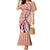 Aloha Vintage Palaka Floral Hawaiian Quilt Family Matching Mermaid Dress and Hawaiian Shirt Ulaula Motif - Polynesian Pride