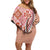Aloha Vintage Palaka Floral Hawaiian Quilt Family Matching Off Shoulder Short Dress and Hawaiian Shirt Ulaula Motif - Polynesian Pride