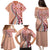 Aloha Vintage Palaka Floral Hawaiian Quilt Family Matching Puletasi and Hawaiian Shirt Ulaula Motif - Polynesian Pride