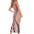 Aloha Vintage Palaka Floral Hawaiian Quilt Family Matching Short Sleeve Bodycon Dress and Hawaiian Shirt Ulaula Motif - Polynesian Pride