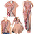 Aloha Vintage Palaka Floral Hawaiian Quilt Family Matching Tank Maxi Dress and Hawaiian Shirt Ulaula Motif - Polynesian Pride