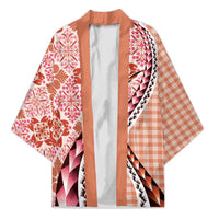 Aloha Vintage Palaka Floral Hawaiian Quilt Kimono Ulaula Motif - Polynesian Pride