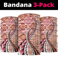 Aloha Vintage Palaka Floral Hawaiian Quilt Neck Gaiter Ulaula Motif - Polynesian Pride