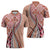 Aloha Vintage Palaka Floral Hawaiian Quilt Zipper Polo Shirt Ulaula Motif - Polynesian Pride
