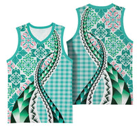 Aloha Vintage Palaka Floral Hawaiian Quilt Basketball Jersey Polu Motif - Polynesian Pride