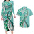 Aloha Vintage Palaka Floral Hawaiian Quilt Couples Matching Long Sleeve Bodycon Dress and Hawaiian Shirt Polu Motif - Polynesian Pride