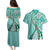 Aloha Vintage Palaka Floral Hawaiian Quilt Couples Matching Puletasi and Hawaiian Shirt Polu Motif - Polynesian Pride