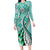 Aloha Vintage Palaka Floral Hawaiian Quilt Family Matching Long Sleeve Bodycon Dress and Hawaiian Shirt Polu Motif - Polynesian Pride