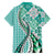 Aloha Vintage Palaka Floral Hawaiian Quilt Family Matching Off The Shoulder Long Sleeve Dress and Hawaiian Shirt Polu Motif - Polynesian Pride
