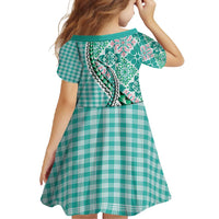 Aloha Vintage Palaka Floral Hawaiian Quilt Family Matching Off Shoulder Maxi Dress and Hawaiian Shirt Polu Motif - Polynesian Pride