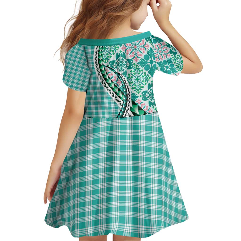 Aloha Vintage Palaka Floral Hawaiian Quilt Family Matching Off Shoulder Short Dress and Hawaiian Shirt Polu Motif - Polynesian Pride