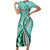 Aloha Vintage Palaka Floral Hawaiian Quilt Family Matching Short Sleeve Bodycon Dress and Hawaiian Shirt Polu Motif - Polynesian Pride